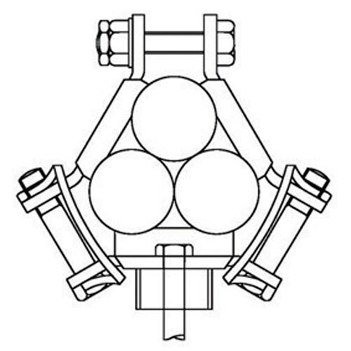 Image for Single Bolt Atlas Trefoil Cable Cleats